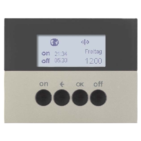 85745273  - KNX-Funk Zeitschaltuhr edelstahl lackiert 85745273 von BERKER