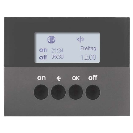 85745275  - KNX-Funk Zeitschaltuhr anthrazit matt 85745275 von BERKER