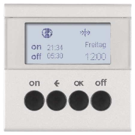 85745283  - KNX-Funk Zeitschaltuhr alu matt 85745283 von BERKER