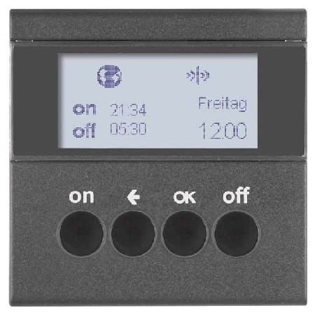85745285 - KNX-Funk Zeitschaltuhr anthrazit matt 85745285 85745285 - KNX-Funk Zeitschaltuhr anthrazit matt 85745285 von BERKER