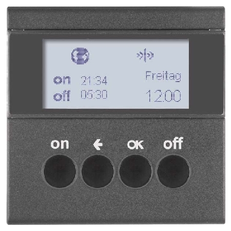 85745285  - KNX-Funk Zeitschaltuhr anthrazit matt 85745285 von BERKER