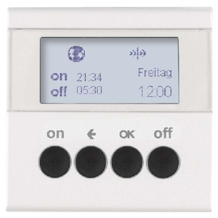 85745288  - KNX-Funk Zeitschaltuhr polarweiß matt 85745288 von BERKER