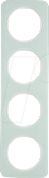 BERKER 10142109 - Rahmen 4fach R.1 Glas, polarweiß von BERKER