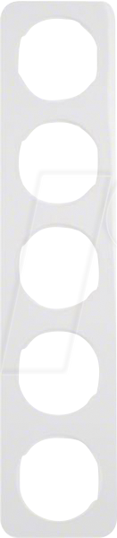 BERKER 10152189 - Rahmen 5fach R.1 polarweiß, glänzend von BERKER