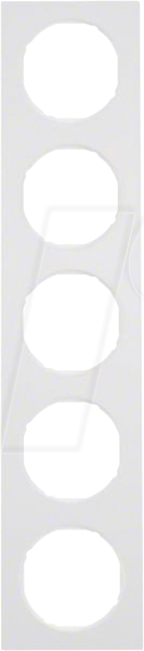 BERKER 10152289 - Rahmen 5fach R.3 polarweiß, glänzend von BERKER