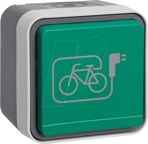 BERKER 47403533 - Steckdose mit grünem Klappdeckel und Symbol E-Bike AP W.1 grau BERKER 47403533 - Steckdose mit grünem Klappdeckel und Symbol E-Bike AP W.1 grau von BERKER