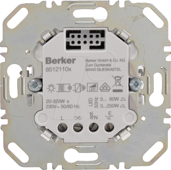 BERKER 85121100 - Universal Schalteinsatz 1fach (R,L,C,LED) von BERKER