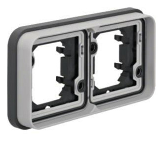 Berker 13293505 Rahmen 2f waager. UP W.1 grau von BERKER