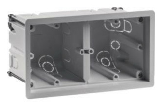 Berker 18721020 Einbaudose 2f. HW R.8 hellgrau von BERKER