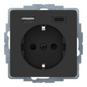 Berker 48046086 Steckdose/USB A-C Q1/Q3 anth. von BERKER