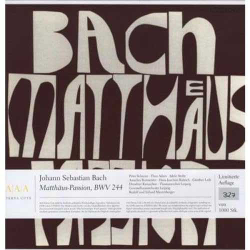 Matthäus-Passion [Vinyl LP] von BERLIN CLASSICS