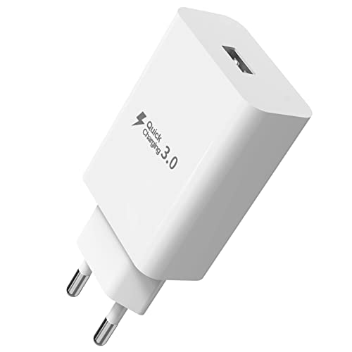 BERLS USB-Ladegerät, USB-Ladegerät, 1 Port (5 V, 2000 mA) für Samsung Galaxy Note, iPhone, Wiko, iPad, LG, HTC, Huawei, Nexus, etc. weiß weiß QC 3.0 von BERLS