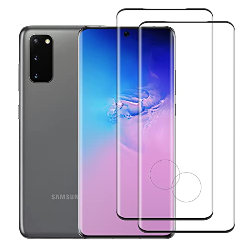 [2 Stück] Schutzfolie für Samsung Galaxy S20 Panzerfolie, [HD Clear] [9H Härte] [Fingerabdrucksensor Kompatible], Blasenfrei Schutzglas für Samsung S20 Glasfolie, Hohe Qualität Full Screen Folie von BERMIEU