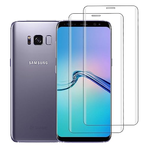 [2 Stück] Schutzfolie für Samsung Galaxy S8 Folie, 9H Härte Kratzfest Gehärtetes Glas, HD Panzerfolie, Blasenfrei Displayschutzfolie, Anti-Fingerabdruck, Panzer Schutz Glas für Galaxy S8 Folie von BERMIEU