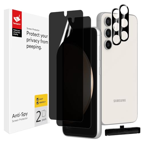 BERSEM 2+2 Stück Sichtschutz Schutzfolie für Samsung Galaxy S23 FE, 6.4 Zoll mit Gehärtetem Glas KameraSchut, Anti-Spy Schutzfolie aus Flexiblem TPU, Einfache Installation BERSEM 2+2 Stück Sichtschutz Schutzfolie für Samsung Galaxy S23 FE, 6.4 Zoll mit Gehärtetem Glas KameraSchut, Anti-Spy Schutzfolie aus Flexiblem TPU, Einfache Installation von BERSEM