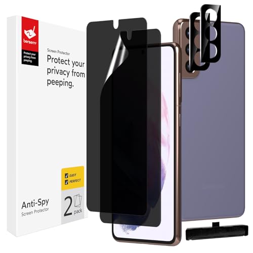BERSEM 2+2 Stück Sichtschutz Schutzfolie für Samsung Galaxy S21 PLUS, 6.7 Zoll mit Gehärtetem Glas KameraSchut, Anti-Spy Schutzfolie aus Flexiblem TPU, Einfache Installation BERSEM 2+2 Stück Sichtschutz Schutzfolie für Samsung Galaxy S21 PLUS, 6.7 Zoll mit Gehärtetem Glas KameraSchut, Anti-Spy Schutzfolie aus Flexiblem TPU, Einfache Installation von BERSEM