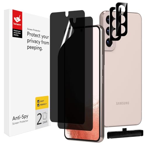 BERSEM 2+2 Stück Sichtschutz Schutzfolie für Samsung Galaxy S22 PLUS, 6.6 Zoll mit Gehärtetem Glas KameraSchut, Anti-Spy Schutzfolie aus Flexiblem TPU, Einfache Installation BERSEM 2+2 Stück Sichtschutz Schutzfolie für Samsung Galaxy S22 PLUS, 6.6 Zoll mit Gehärtetem Glas KameraSchut, Anti-Spy Schutzfolie aus Flexiblem TPU, Einfache Installation von BERSEM