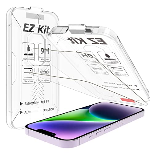 BERSEM 2 Stück Schutzfolie aus gehärtetem Glas Kompatibel mit iPhone 14 Pro Max/iPhone 14 Plus/iPhone 13 Pro Max (6.7 Zoll) [Einfache Anbringung] [Automatische Ausrichtung] [Blasenfrei] von BERSEM