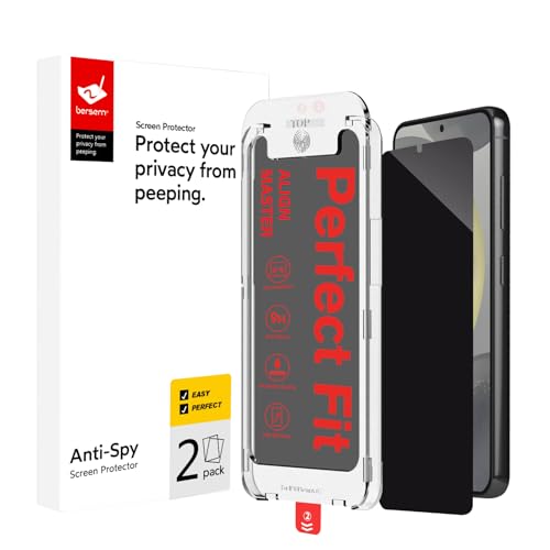 BERSEM 2 Stück Sichtschutzfolie für Samsung Galaxy S24 5G, Anti-Spion, Einfache Anbringung, Unterstützung von Fingerabdruck-Entsperrung, 9H gehärtetes Glas, Blasenfrei, Blendschutz BERSEM 2 Stück Sichtschutzfolie für Samsung Galaxy S24 5G, Anti-Spion, Einfache Anbringung, Unterstützung von Fingerabdruck-Entsperrung, 9H gehärtetes Glas, Blasenfrei, Blendschutz von BERSEM