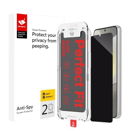 BERSEM 2 Stück Sichtschutzfolie für Samsung Galaxy S24 Plus 5G, Anti-Spion, Einfache Anbringung, Unterstützung von Fingerabdruck-Entsperrung, 9H gehärtetes Glas, Blasenfrei, Blendschutz BERSEM 2 Stück Sichtschutzfolie für Samsung Galaxy S24 Plus 5G, Anti-Spion, Einfache Anbringung, Unterstützung von Fingerabdruck-Entsperrung, 9H gehärtetes Glas, Blasenfrei, Blendschutz von BERSEM