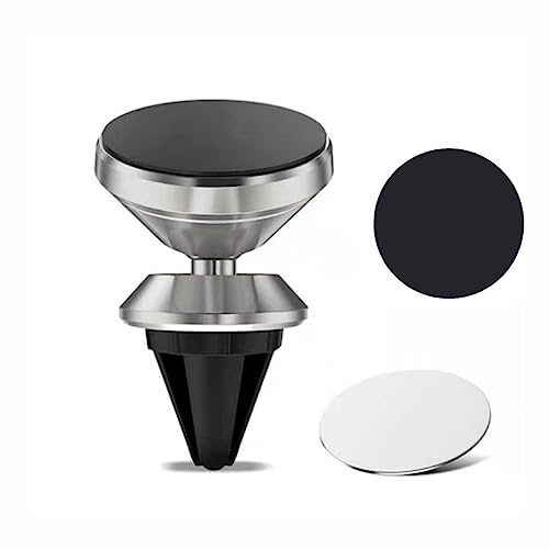 BERZAA Handyhalterung Auto Magnet Lüftung, Universal Kfz Handyhalterung Starke N52 Magnete, Kompatibel für iPhone 14 13 12 Samsung Huawei (Silver) von BERZAA