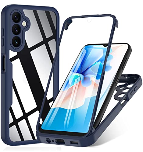 BESINPO Für Samsung Galaxy A14 5g Hülle, Samsung Galaxy A14 Hülle, 360° Rundumschutz Robust Bumper Case Stoßfest Handyhülle Mit Eingebautem Displayschutz, Schutzhülle für Samsung A14 5g/4g (Blau) von BESINPO