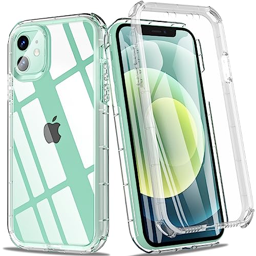 BESINPO Für iPhone 11 Hülle, Handyhülle iPhone 11, Stoßfest 360 Grad Rundumschutz Case Mit Integriertem Displayschutz Roubst Bumper Outdoor Handyhülle Cover Schutzhülle für iPhone 11(Transparent) von BESINPO