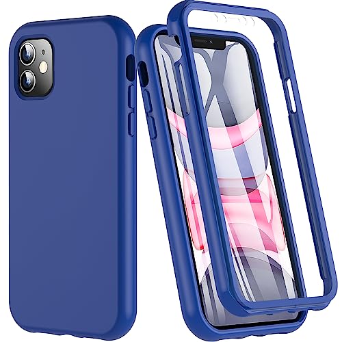 BESINPO Für iPhone 11 Hülle, iPhone 11 Handyhülle,360 Grad Rundumschutz Case mit Eingebautem Displayschutz Stoßfest Cover Bumper Schutzhülle Handyhülle für iPhone 11 (Blau) von BESINPO