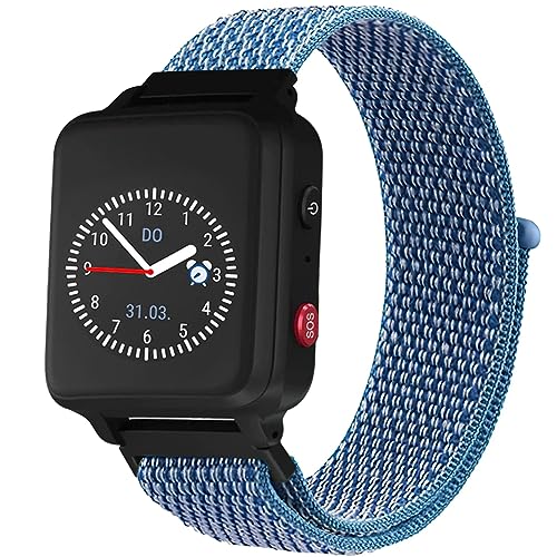 BESINPO Kinder Armbänder kompatibel mit ANIO 5 s (2023) Armband, ANIO Kids Smartwatch Weich Sport Nylon Verstellbare Ersatzbänder für ANIO 5 s, Mädchen Jungen Geschenk (Blau) von BESINPO