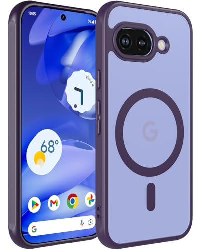 BESINPO Magnetisch Für Google Pixel 9A Hülle, Militärschutz Handyhülle Pixel 9A Stoßfest Kratzfest Robust Schutzhülle Matt Transluzente Dünn Case Cover(Lila) von BESINPO