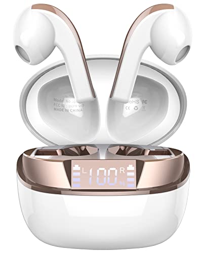 Bluetooth Kopfhörer, Kopfhörer Kabellos Bluetooth 5.3 In Ear Kopfhörer mit 4 Mikrofon, LED-Anzeige, 2024 Neue Kabellose Kopfhörer ENC Lärmreduzierung Earbuds, 40H Tiefer Bass, IP7 Wasserdicht Ohrhörer Bluetooth Kopfhörer, Kopfhörer Kabellos Bluetooth 5.3 In Ear Kopfhörer mit 4 Mikrofon, LED-Anzeige, 2024 Neue Kabellose Kopfhörer ENC Lärmreduzierung Earbuds, 40H Tiefer Bass, IP7 Wasserdicht Ohrhörer von BESNOOW