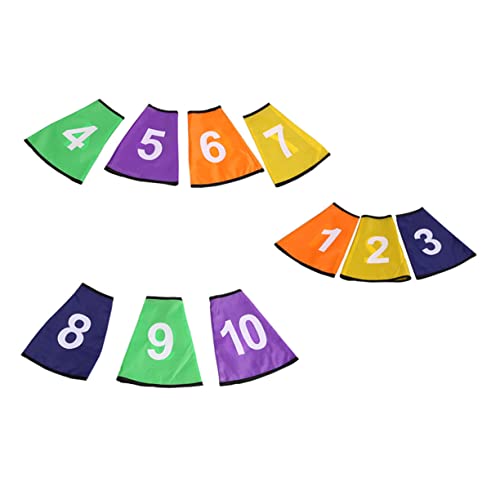 BESPORTBLE Set mit 1–10 Digitalen Nummernschildabdeckungen Logo-eimerschutz für Trainingsspiele Einfache Aufbewahrung von BESPORTBLE
