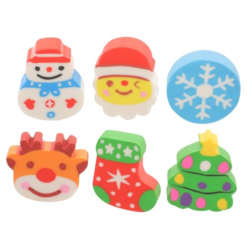 BESPORTBLE 10Stücke Weihnachts Radiergummis Designs Kindergeschenke Für Weihnachten Schulbedarf Und Kreative Bastelprojekte von BESPORTBLE