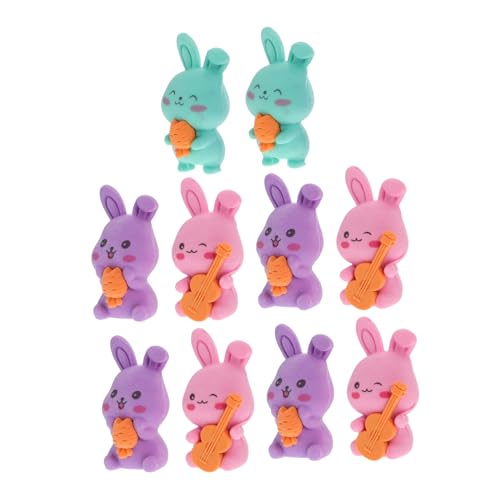 BESPORTBLE 10pcs Kawaii Cartoon Kaninchen Eraser Schullieferungen Mini -kaninchen -formform Gummi -radiergummi Cartoon Stapelstudentin Schreibwaren von BESPORTBLE