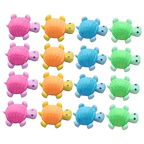 BESPORTBLE 18Stücke Cartoon Schildkröte Radiergummis Niedliche Schreibwaren Für Perfektes Eraser Tool Für Kreative Malprojekte Zufällige Farben Für von BESPORTBLE