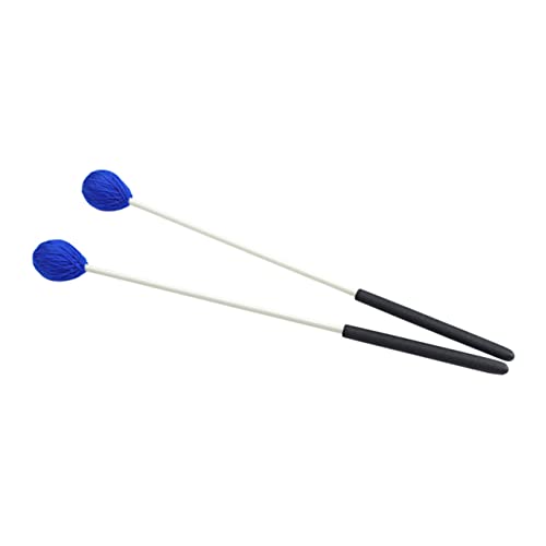 BESPORTBLE 1Paar Blaues Woll Mallet für Trommeln Percussion Sticks aus Umweltfreundlicher Zubehör für Schlagzeug und Percussion Instrumente Fördert das Musikalische von BESPORTBLE