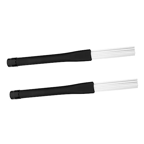 BESPORTBLE 1Paar Nylondraht Trommelbürsten Einziehbare Drum Brushes mit Strapazierfähigem Griff für Jazz Percussion Drum Kits Langlebiges Trommelzubehör von BESPORTBLE