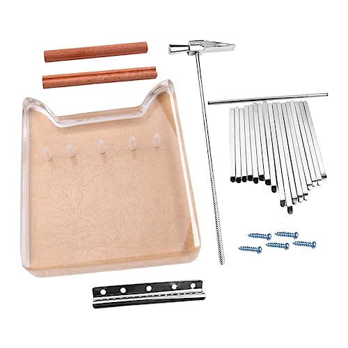 BESPORTBLE 1Satz Kalimba Tasten Daumenklavier für Anfänger Transparentes Acryl Fingerklavier mit Anleitung Stimmhammer und Reinigungstuch Leicht und Tragbar für Musikliebhaber Überall von BESPORTBLE