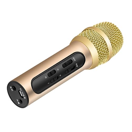 BESPORTBLE 1Satz Mikrofon Für Live Singing Professionelles Für Ktv Partys Konferenzen Hochzeiten Exquisites Design Champagnergold Handheld von BESPORTBLE