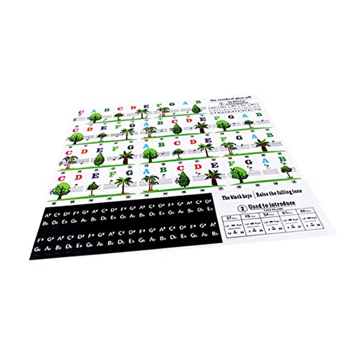 BESPORTBLE 1Satz Tasten Klavier Aufkleber Für Anfänger Selbstklebende Klaviertastatur Aufkleber Unterstützung Beim Klavier Lernen Transparentes Design Für Erwachsene von BESPORTBLE