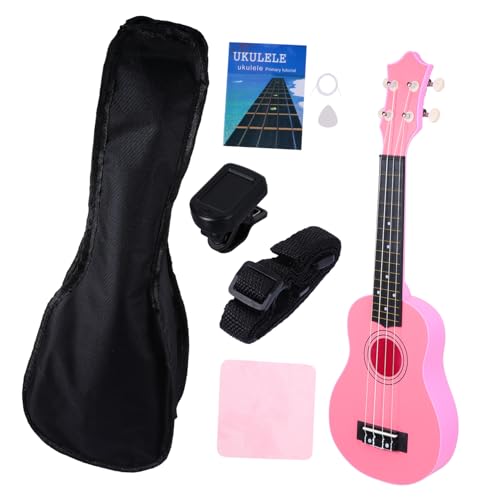 BESPORTBLE 1Satz Ukulele für Gitarre mit Stimmgerät Tragetasche Gurt und Reinigungstuch Musikinstrument für Musikliebhaber Zufällige Farben von BESPORTBLE