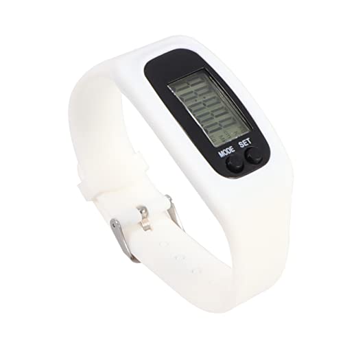 BESPORTBLE 1Stk tragbares Armband Diamantuhr Sportuhr gefertigt Läufer reloj inteligente laufende Uhr Übung Uhren präzise schrittzähler Armbänder Armband für Anschauen Armbanduhr Fitness Weiß von BESPORTBLE