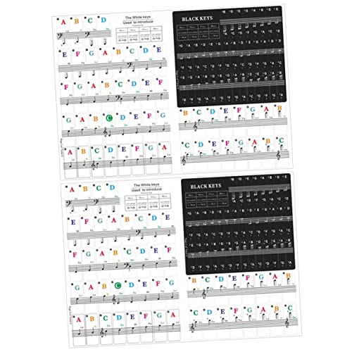 BESPORTBLE 2Sätze Klavier Tastaturaufkleber Tasten Wiederverwendbare Notenaufkleber für Anfänger Leicht Abziehbar und Anpassbar für Klavier und Piano BESPORTBLE 2Sätze Klavier Tastaturaufkleber Tasten Wiederverwendbare Notenaufkleber für Anfänger Leicht Abziehbar und Anpassbar für Klavier und Piano von BESPORTBLE