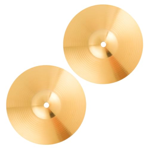 BESPORTBLE 2Stücke Messing Trommelbecken Für Jazz Drum Langlebig Und Leicht Einfache Installation Für Verschiedene Trommelkits Verbessertes Klangdesign von BESPORTBLE