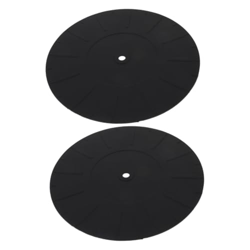 BESPORTBLE 2Stücke Silikon Matte Rutschfeste Vinyl Plattenteller Matte Antistatische Slipmat für Verbesserten und Stabilität Kompatibel mit Plattenspielern von BESPORTBLE