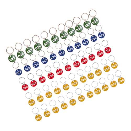 BESPORTBLE 50 Stück Metallnummernplatte Runde Zahlen -Tags Zahlenschlüsselanhänger 1-50 Kofferanhänger mit Gepäckanhänger aus Aluminium nummerierter Schlüsselanhänger Blue Zufällige Farbe BESPORTBLE 50 Stück Metallnummernplatte Runde Zahlen -Tags Zahlenschlüsselanhänger 1-50 Kofferanhänger mit Gepäckanhänger aus Aluminium nummerierter Schlüsselanhänger Blue Zufällige Farbe von BESPORTBLE