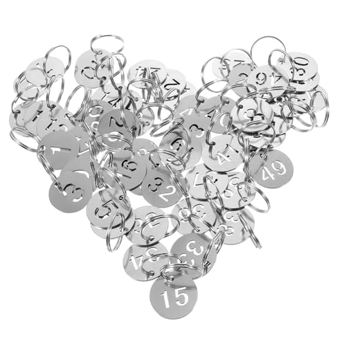 BESPORTBLE 50 Stück Nummernschild ID-Nummern-Tags Schlüssel Stahl rund für Anzahl ID-Tags Nummerierte Schilder aus Edelstahl etiketten aus edelstahl Rostfreier Stahl Silver BESPORTBLE 50 Stück Nummernschild ID-Nummern-Tags Schlüssel Stahl rund für Anzahl ID-Tags Nummerierte Schilder aus Edelstahl etiketten aus edelstahl Rostfreier Stahl Silver von BESPORTBLE