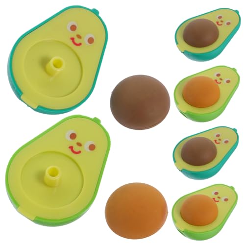 BESPORTBLE 6Stücke Niedliche Avocado Bleistiftspitzer Mit Radiergummi Abnehmbarer Bleistiftspitzer Für Perfektes Schulzubehör Im Bunten Design von BESPORTBLE