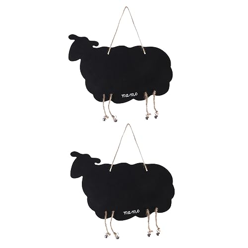 BESPORTBLE Doppelseitige Kreidetafeln Im Dekorativen Schaf-Design - 2 Stück Mit Schnur Zum Aufhängen – Perfekte Vintage Dekoration Für Zuhause Garten Hochzeit Und Partys 24 x 33 Cm von BESPORTBLE