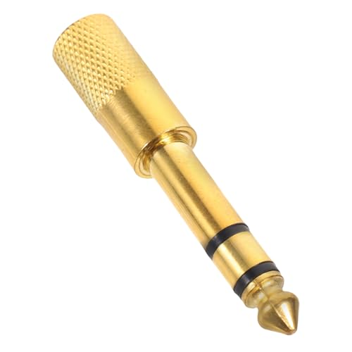 BESPORTBLE Kopfhörer Audio Adapter Stecker Buchse Professioneller Stereo Adapter Für Mikrofone Und Audiogeräte Goldfarben Kompakt Und Tragbar von BESPORTBLE